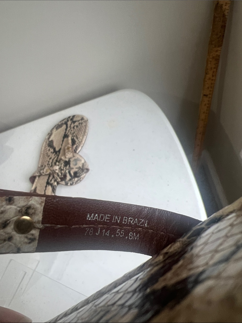 Tory Burch Snake Print Miller Thong Sandals in Beige and Black - Picture 7 of 12